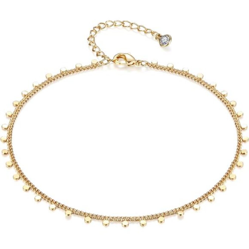 Anklet Bracelets for Women Gold Plated Dainty Waterproof Anklet Trendy